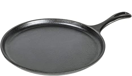 Lodge Cast Iron Griddle, Round, 10.5 Inch